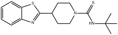 1-Piperidinecarbothioamide,4-(2-benzothiazolyl)-N-(1,1-dimethylethyl)-(9CI) Structure