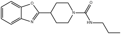 1-Piperidinecarboxamide,4-(2-benzoxazolyl)-N-propyl-(9CI) Structure