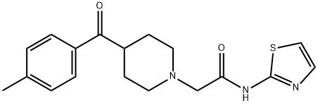 1-Piperidineacetamide,4-(4-methylbenzoyl)-N-2-thiazolyl-(9CI)|