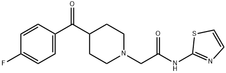 1-Piperidineacetamide,4-(4-fluorobenzoyl)-N-2-thiazolyl-(9CI) 结构式