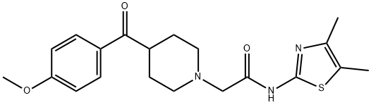 1-Piperidineacetamide,N-(4,5-dimethyl-2-thiazolyl)-4-(4-methoxybenzoyl)-(9CI) Struktur