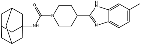 1-Piperidinecarboxamide,4-(5-methyl-1H-benzimidazol-2-yl)-N-tricyclo[3.3.1.13,7]dec-1-yl-(9CI) 化学構造式