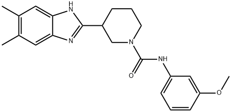 1-Piperidinecarboxamide,3-(5,6-dimethyl-1H-benzimidazol-2-yl)-N-(3-methoxyphenyl)-(9CI),606089-55-8,结构式