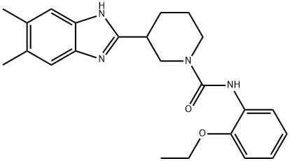 1-Piperidinecarboxamide,3-(5,6-dimethyl-1H-benzimidazol-2-yl)-N-(2-ethoxyphenyl)-(9CI) Struktur