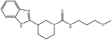 1-Piperidinecarbothioamide,3-(1H-benzimidazol-2-yl)-N-(3-methoxypropyl)-(9CI) 化学構造式