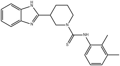 1-Piperidinecarbothioamide,3-(1H-benzimidazol-2-yl)-N-(2,3-dimethylphenyl)-(9CI) 化学構造式
