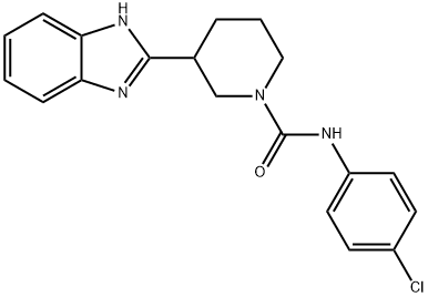 1-Piperidinecarboxamide,3-(1H-benzimidazol-2-yl)-N-(4-chlorophenyl)-(9CI) Structure