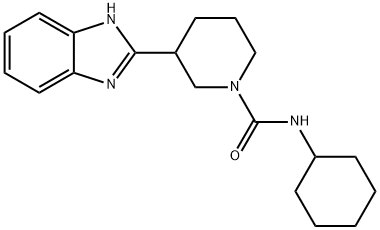 1-Piperidinecarboxamide,3-(1H-benzimidazol-2-yl)-N-cyclohexyl-(9CI) Structure