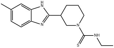 1-Piperidinecarbothioamide,N-ethyl-3-(5-methyl-1H-benzimidazol-2-yl)-(9CI),606090-03-3,结构式