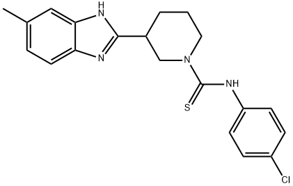 606090-15-7 1-Piperidinecarbothioamide,N-(4-chlorophenyl)-3-(5-methyl-1H-benzimidazol-2-yl)-(9CI)