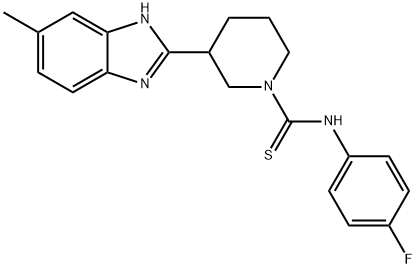 606090-22-6 1-Piperidinecarbothioamide,N-(4-fluorophenyl)-3-(5-methyl-1H-benzimidazol-2-yl)-(9CI)