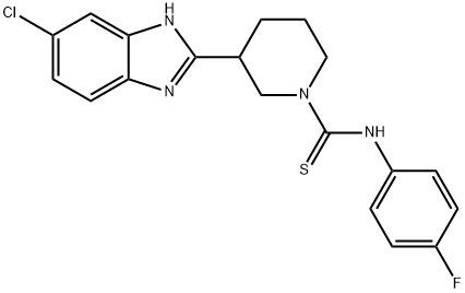 1-Piperidinecarbothioamide,3-(5-chloro-1H-benzimidazol-2-yl)-N-(4-fluorophenyl)-(9CI)|