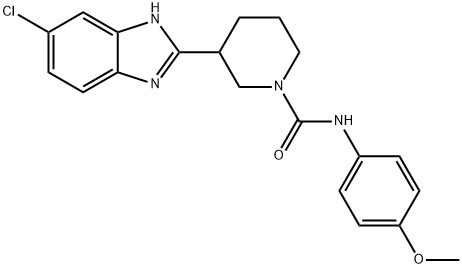 1-Piperidinecarboxamide,3-(5-chloro-1H-benzimidazol-2-yl)-N-(4-methoxyphenyl)-(9CI) 结构式
