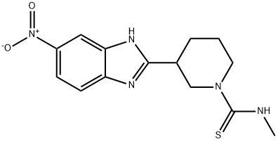1-Piperidinecarbothioamide,N-methyl-3-(5-nitro-1H-benzimidazol-2-yl)-(9CI) Struktur