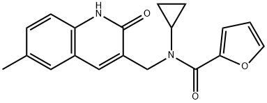 2-Furancarboxamide,N-cyclopropyl-N-[(1,2-dihydro-6-methyl-2-oxo-3-quinolinyl)methyl]-(9CI)|