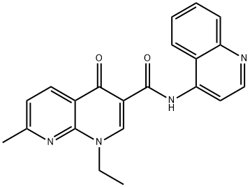 1,8-Naphthyridine-3-carboxamide,1-ethyl-1,4-dihydro-7-methyl-4-oxo-N-4-quinolinyl-(9CI) Structure