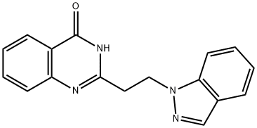 4(1H)-Quinazolinone,2-[2-(1H-indazol-1-yl)ethyl]-(9CI) 化学構造式