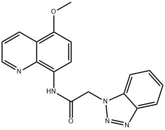 1H-Benzotriazole-1-acetamide,N-(5-methoxy-8-quinolinyl)-(9CI),606096-42-8,结构式