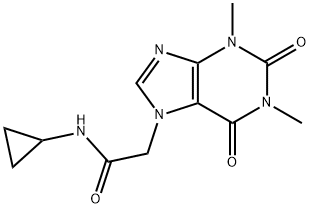 7H-Purine-7-acetamide,N-cyclopropyl-1,2,3,6-tetrahydro-1,3-dimethyl-2,6-dioxo-(9CI) 化学構造式