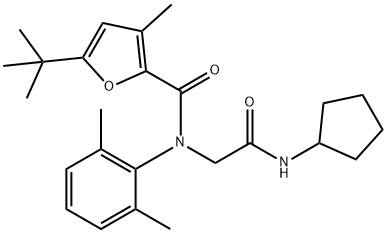2-Furancarboxamide,N-[2-(cyclopentylamino)-2-oxoethyl]-5-(1,1-dimethylethyl)-N-(2,6-dimethylphenyl)-3-methyl-(9CI)|