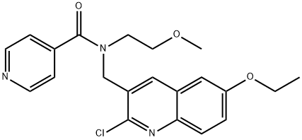 606104-16-9 4-Pyridinecarboxamide,N-[(2-chloro-6-ethoxy-3-quinolinyl)methyl]-N-(2-methoxyethyl)-(9CI)