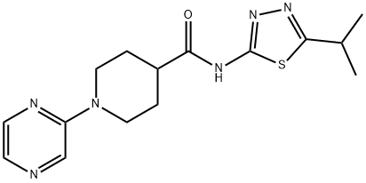 4-Piperidinecarboxamide,N-[5-(1-methylethyl)-1,3,4-thiadiazol-2-yl]-1-pyrazinyl-(9CI) 结构式