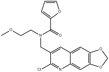 2-Furancarboxamide,N-[(6-chloro-1,3-dioxolo[4,5-g]quinolin-7-yl)methyl]-N-(2-methoxyethyl)-(9CI)|