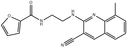 2-Furancarboxamide,N-[2-[(3-cyano-8-methyl-2-quinolinyl)amino]ethyl]-(9CI),606105-26-4,结构式