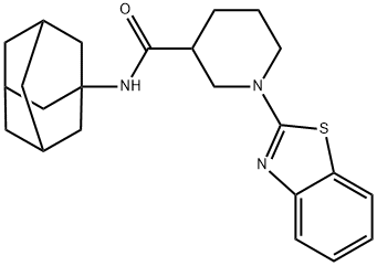 3-Piperidinecarboxamide,1-(2-benzothiazolyl)-N-tricyclo[3.3.1.13,7]dec-1-yl-(9CI),606106-92-7,结构式