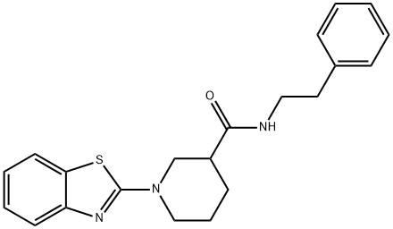 3-Piperidinecarboxamide,1-(2-benzothiazolyl)-N-(2-phenylethyl)-(9CI) Struktur