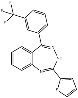 1H-1,3,4-Benzotriazepine,2-(2-thienyl)-5-[3-(trifluoromethyl)phenyl]-(9CI)|