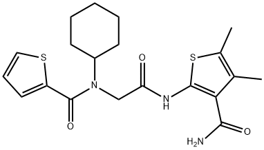 606109-79-9 2-Thiophenecarboxamide,N-[2-[[3-(aminocarbonyl)-4,5-dimethyl-2-thienyl]amino]-2-oxoethyl]-N-cyclohexyl-(9CI)