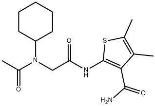 3-Thiophenecarboxamide,2-[[(acetylcyclohexylamino)acetyl]amino]-4,5-dimethyl-(9CI),606109-85-7,结构式