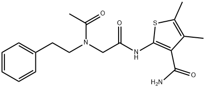 3-Thiophenecarboxamide,2-[[[acetyl(2-phenylethyl)amino]acetyl]amino]-4,5-dimethyl-(9CI) Structure