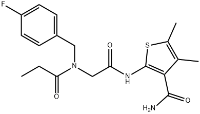 3-Thiophenecarboxamide,2-[[[[(4-fluorophenyl)methyl](1-oxopropyl)amino]acetyl]amino]-4,5-dimethyl-(9CI)|