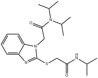 1H-Benzimidazole-1-acetamide,N,N-bis(1-methylethyl)-2-[[2-[(1-methylethyl)amino]-2-oxoethyl]thio]-(9CI) 结构式