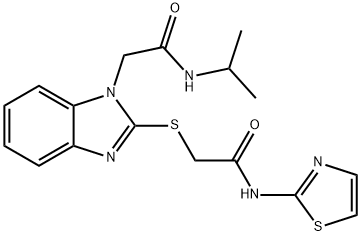 1H-Benzimidazole-1-acetamide,N-(1-methylethyl)-2-[[2-oxo-2-(2-thiazolylamino)ethyl]thio]-(9CI)|