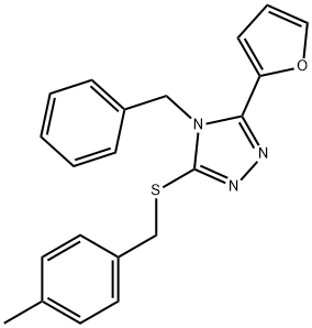 4H-1,2,4-Triazole,3-(2-furanyl)-5-[[(4-methylphenyl)methyl]thio]-4-(phenylmethyl)-(9CI)|