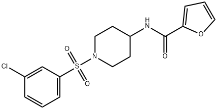 2-Furancarboxamide,N-[1-[(3-chlorophenyl)sulfonyl]-4-piperidinyl]-(9CI),606113-25-1,结构式