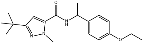 1H-Pyrazole-5-carboxamide,3-(1,1-dimethylethyl)-N-[1-(4-ethoxyphenyl)ethyl]-1-methyl-(9CI) Struktur