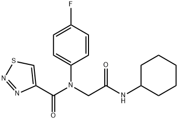 1,2,3-Thiadiazole-4-carboxamide,N-[2-(cyclohexylamino)-2-oxoethyl]-N-(4-fluorophenyl)-(9CI)|