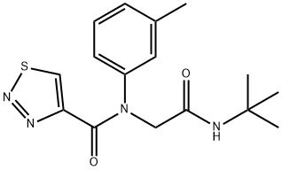 1,2,3-Thiadiazole-4-carboxamide,N-[2-[(1,1-dimethylethyl)amino]-2-oxoethyl]-N-(3-methylphenyl)-(9CI) 化学構造式