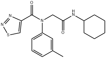 1,2,3-Thiadiazole-4-carboxamide,N-[2-(cyclohexylamino)-2-oxoethyl]-N-(3-methylphenyl)-(9CI),606115-40-6,结构式