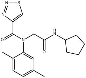1,2,3-Thiadiazole-4-carboxamide,N-[2-(cyclopentylamino)-2-oxoethyl]-N-(2,5-dimethylphenyl)-(9CI)|