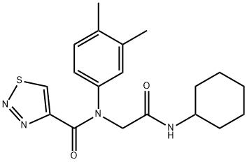 1,2,3-Thiadiazole-4-carboxamide,N-[2-(cyclohexylamino)-2-oxoethyl]-N-(3,4-dimethylphenyl)-(9CI),606115-52-0,结构式