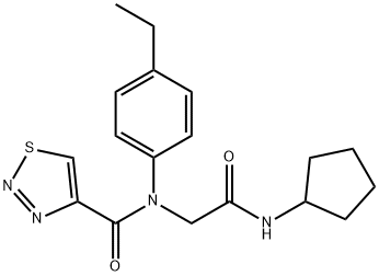 1,2,3-Thiadiazole-4-carboxamide,N-[2-(cyclopentylamino)-2-oxoethyl]-N-(4-ethylphenyl)-(9CI)|