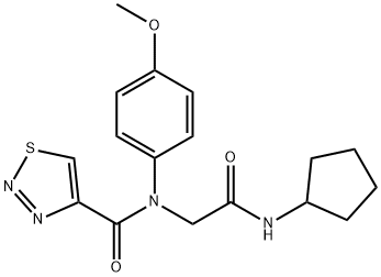 1,2,3-Thiadiazole-4-carboxamide,N-[2-(cyclopentylamino)-2-oxoethyl]-N-(4-methoxyphenyl)-(9CI) Structure