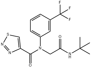 606115-70-2 1,2,3-Thiadiazole-4-carboxamide,N-[2-[(1,1-dimethylethyl)amino]-2-oxoethyl]-N-[3-(trifluoromethyl)phenyl]-(9CI)