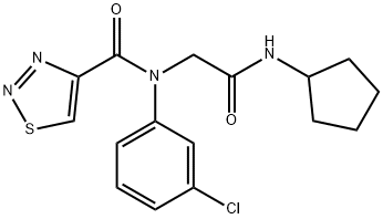 606115-74-6 1,2,3-Thiadiazole-4-carboxamide,N-(3-chlorophenyl)-N-[2-(cyclopentylamino)-2-oxoethyl]-(9CI)