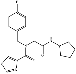 606115-78-0 1,2,3-Thiadiazole-4-carboxamide,N-[2-(cyclopentylamino)-2-oxoethyl]-N-[(4-fluorophenyl)methyl]-(9CI)